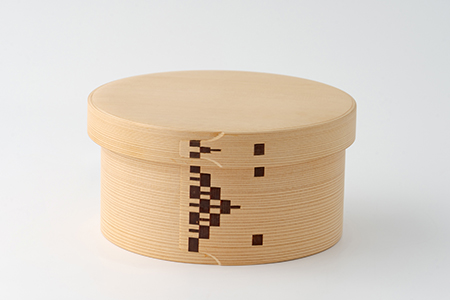 825P6001 【大館曲げわっぱ】おひつ隅丸七寸木地仕上(3人用) 【配送日指定不可】