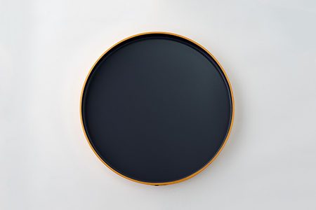 80P6008 【大館曲げわっぱ】丸盆(尺)紫紺