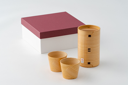 210P6004 【大館曲げわっぱ】徳久利1合＆ぐい呑み2ヶセット 【配送日指定不可】