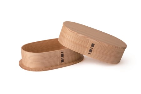 185P6005 【大館曲げわっぱ】小判弁当（大） 750cc