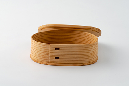 160P6009 【大館曲げわっぱ】 いろどり弁当(大)一段