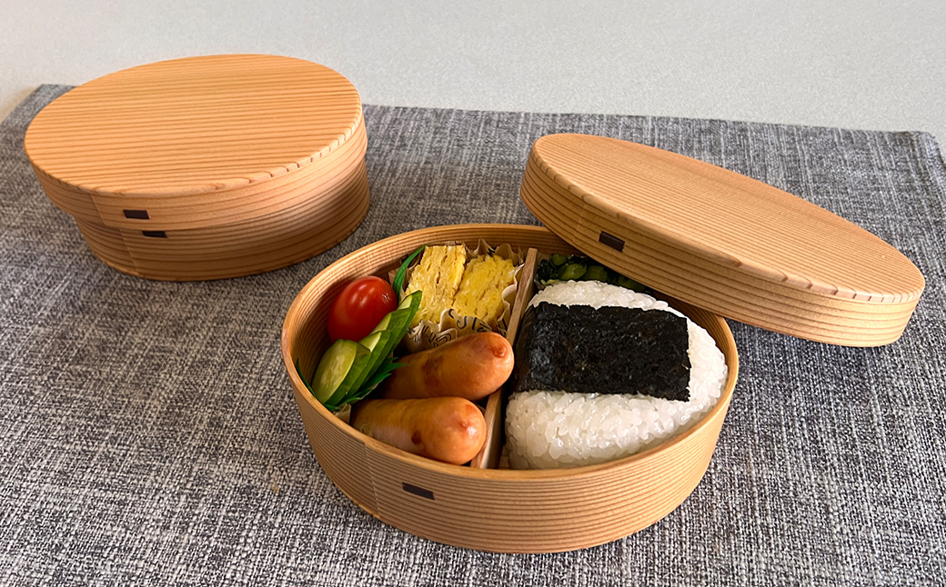 【大館曲げわっぱ】こむすび弁当箱 【160P6011】