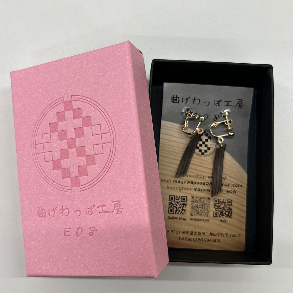 神代杉のイヤリング(真鍮タイプ)　65P6006