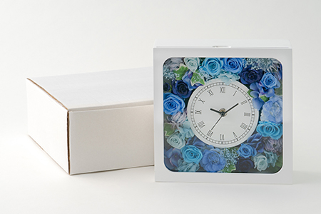 310P7301 プリザーブドフラワー　ブルーの花時計