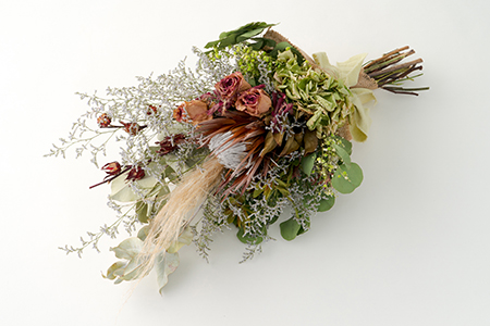 115P7301 ドライフラワーのスワッグ