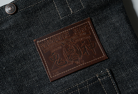 80P7308 拘りの本物ご当地ジーンズなまはげジーンズデニムトート(黒鬼モデル)