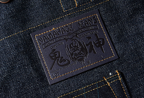 80P7307 拘りの本物ご当地ジーンズなまはげジーンズデニムトート(青鬼モデル)