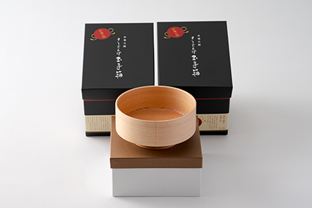 本場大館きりたんぽ玉手箱(4人前)と曲げわっぱどんぶりセット　295P1001