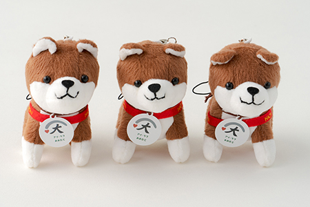 35P7302 ハチ公ストラップ3個セット