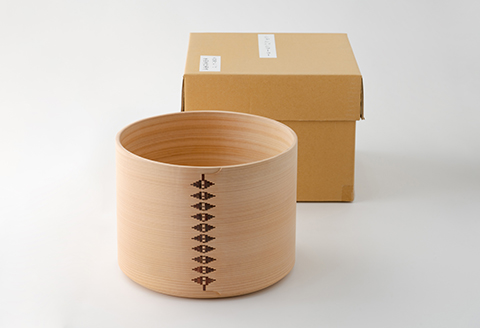 【大館曲げわっぱ】白木 シャンパンクーラー(大) 【配送日指定不可】　3060P6001