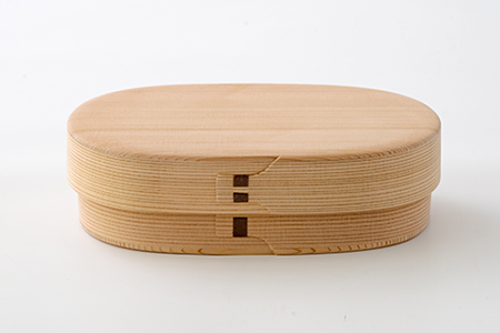 【大館曲げわっぱ】白木　小判弁当箱(大) 【配送日指定不可】　245P6001