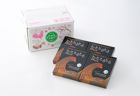 60P7804 【犬猫用栄養補完食】比内地鶏とっととろとろ4箱入り