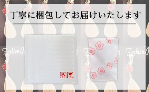 65P6003 曲げわっぱアクセサリー　雫型イヤリング