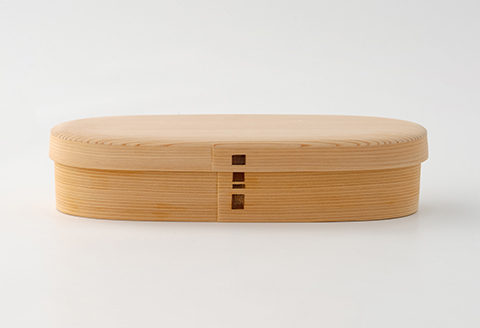 【大館曲げわっぱ】白木　長手弁当箱(小) 【配送日指定不可】　245P6002