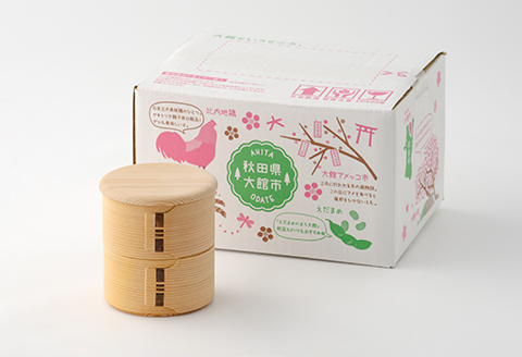 【大館曲げわっぱ】白木　雪だるま弁当箱 【配送日指定不可】　225P6016