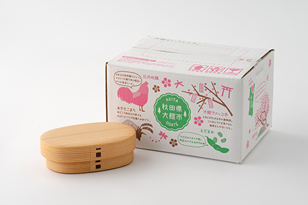 250P6003 【大館曲げわっぱ】親子弁当（大）