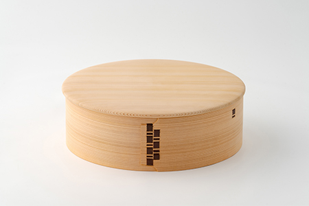 1635P6001 【大館曲げわっぱ】飯切り3合　ふた付 【配送日指定不可】