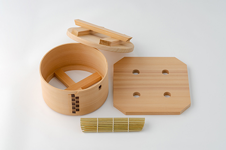 390P6003 【大館曲げわっぱ】セイロ(5合) 【配送日指定不可】