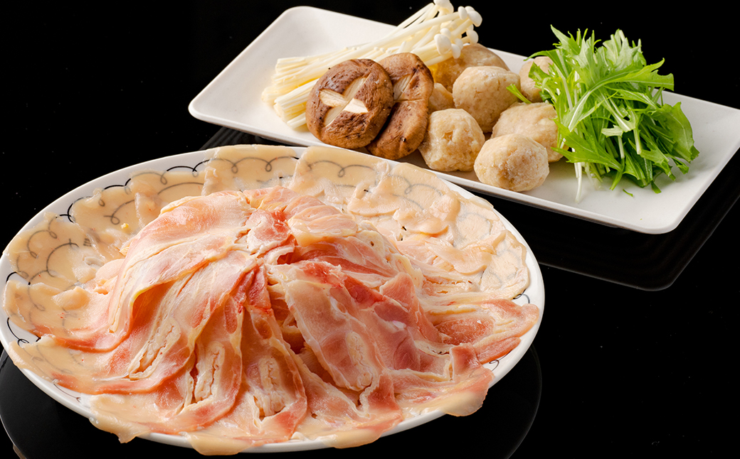 比内地鶏　火内鶏　鶏しゃぶ＆だんごセット　100P2815