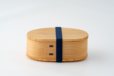 160P6009 【大館曲げわっぱ】 いろどり弁当(大)一段