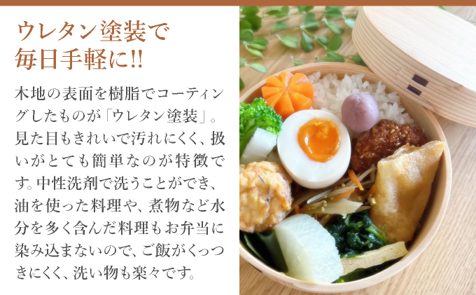 【大館曲げわっぱ】丸弁当(中)　170P6004