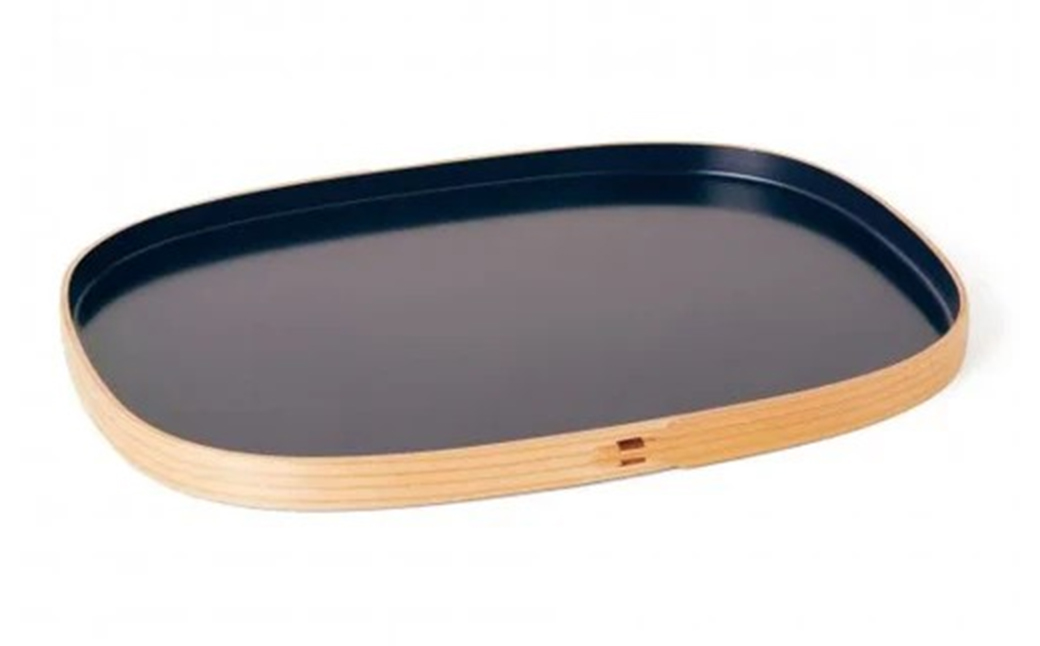 【割烹美さわ】きりたんぽ鍋セット　2～3人前と小判盆（小）紫紺のセット　195P1503