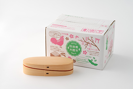 180P6006 【大館曲げわっぱ】軌 (朱)