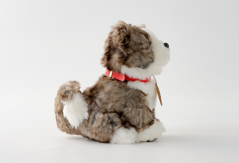 65P7306 秋田犬虎毛ぬいぐるみ　座りＭサイズ