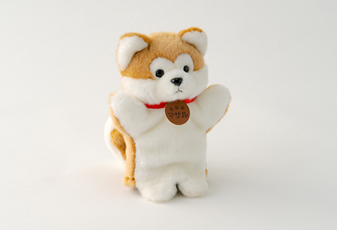 80P7309 秋田犬マサルハンドパペット２個セット