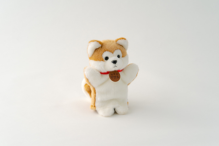 160P7306 秋田犬マサルハンドパペット４個セット