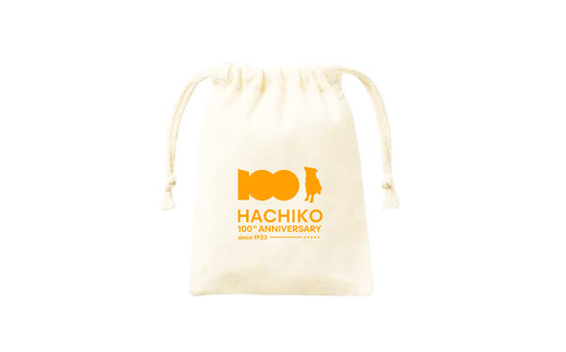 HACHI100オリジナルTシャツイラストver  XL（HACHI100オリジナルコットン巾着サービス)　35P7604【(一社)秋田犬ツーリズム】