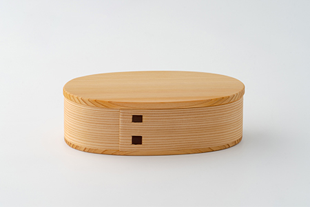 160P6008 【大館曲げわっぱ】いろは弁当箱(ろ)