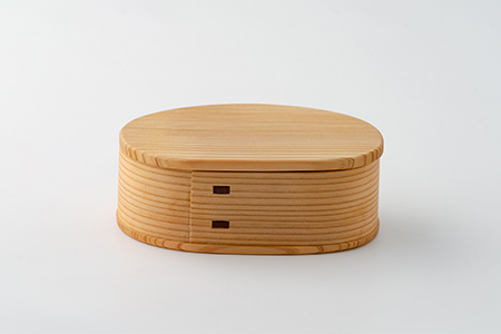 160P6009 【大館曲げわっぱ】 いろどり弁当(大)一段