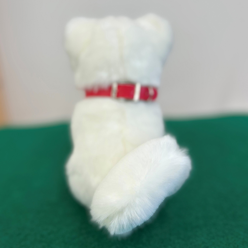 ＜よちよちあきた＞秋田犬白毛ぬいぐるみ（鼻ピンク）　座り　Ｓサイズ　【45P7314】