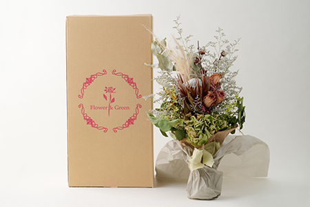 115P7301 ドライフラワーのスワッグ