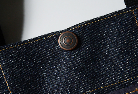 80P7307 拘りの本物ご当地ジーンズなまはげジーンズデニムトート(青鬼モデル)