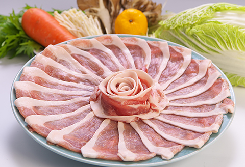 大館北秋田産豚すきしゃぶ肉1kg　50P2166