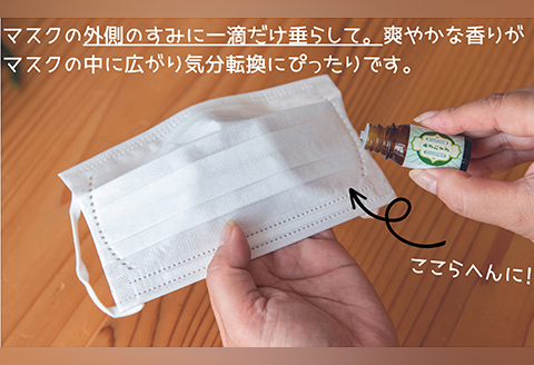 携帯用十和田石のアロマストーンと秋田杉の精油セット　125P7008