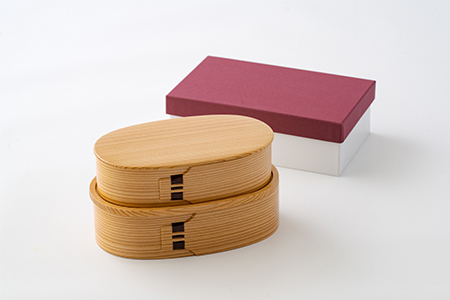 310P6003 【大館曲げわっぱ】レディース入子弁当 【配送日指定不可】