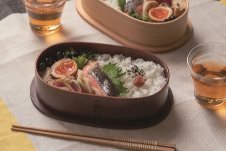 185P6005 【大館曲げわっぱ】小判弁当（大） 750cc