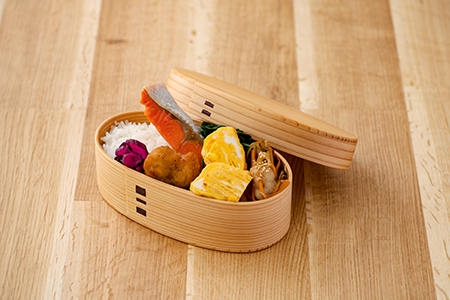 180P6012 大館曲げわっぱ【無塗装】こばん弁当(中)