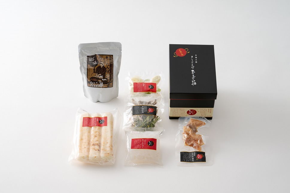 本場大館きりたんぽ玉手箱(4人前)と曲げわっぱどんぶりセット　295P1001