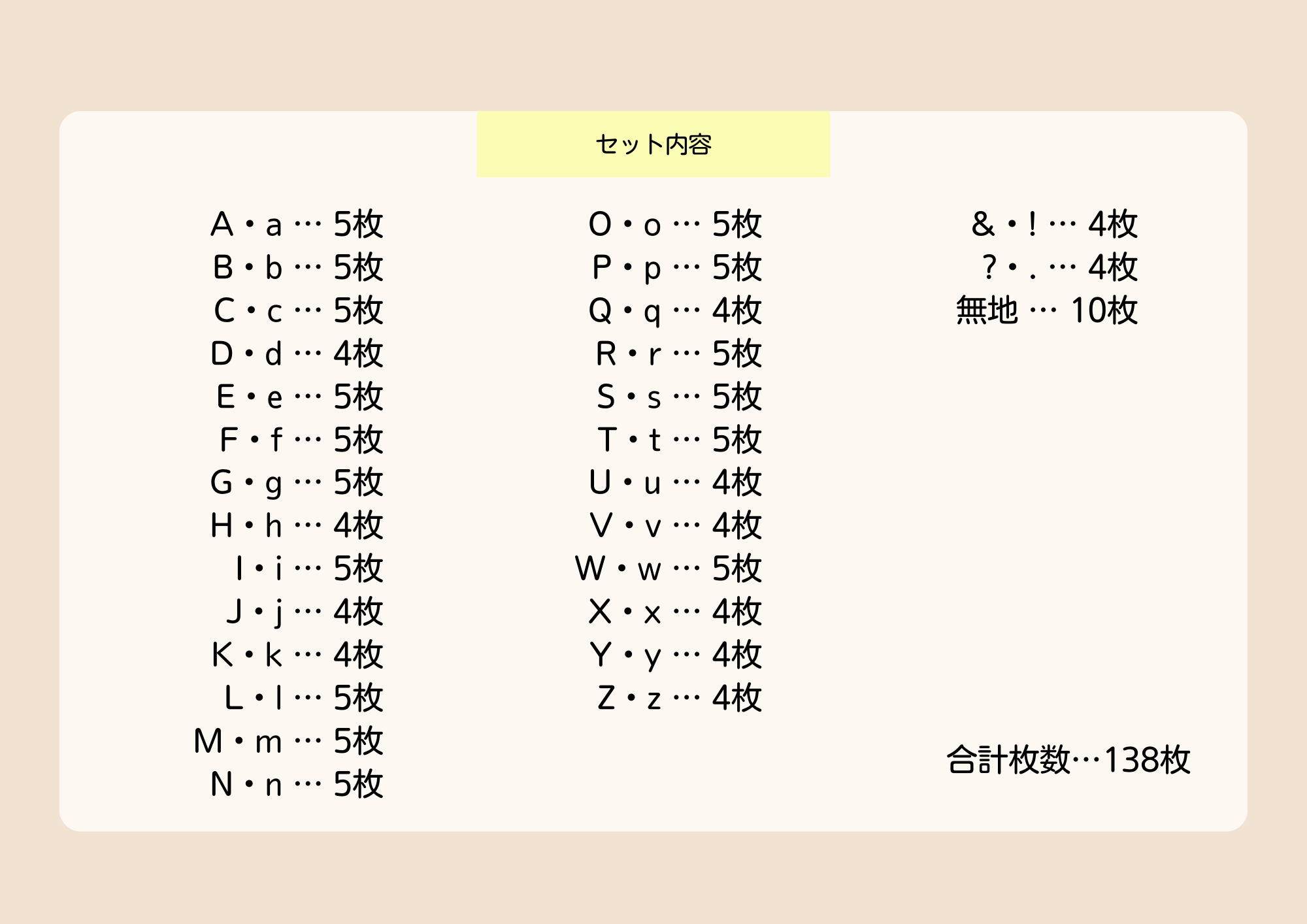 木製カード もじあそび（アルファベット）　280P7802
