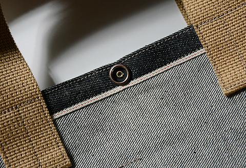 80P7308 拘りの本物ご当地ジーンズなまはげジーンズデニムトート(黒鬼モデル)