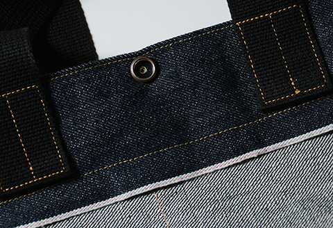 80P7307 拘りの本物ご当地ジーンズなまはげジーンズデニムトート(青鬼モデル)