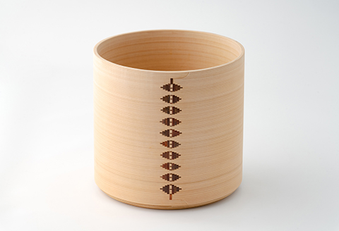 【大館曲げわっぱ】白木 シャンパンクーラー(中) 【配送日指定不可】　2445P6001