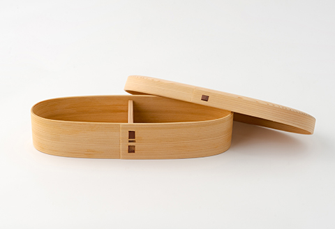 【大館曲げわっぱ】白木　長手弁当箱(小) 【配送日指定不可】　245P6002