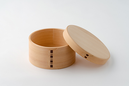 550P6005 【大館曲げわっぱ】おひつ六寸木地仕上(2人用) 【配送日指定不可】