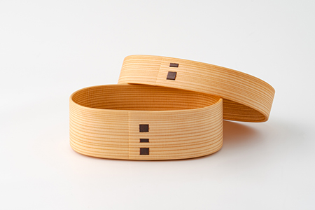 225P6001 【大館曲げわっぱ】親子弁当（中）