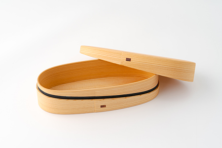 180P6007 【大館曲げわっぱ】軌 (黒)